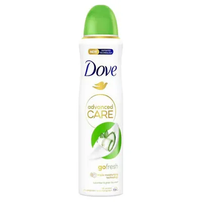 Dove дезодорант-спрей Advanced Go Fresh Огурец и Зеленый Чай, 150 мл