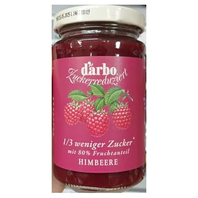 Darbo 80% raspberry jam, 250 g