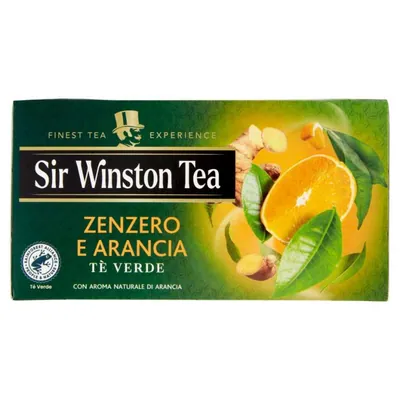 Sir Winston Tea Зеленый чай с имбирем и апельсином, 20 шт