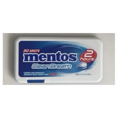 Mentos 2h Clean Breath драже Перечная мята, 21 г