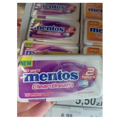 Mentos 2h Clean Breath драже Ягодная мята, 21 г