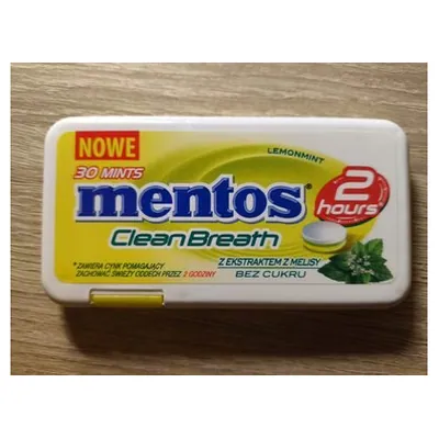 Mentos 2h Clean Breath драже Лимон-Мелисса, 21 г