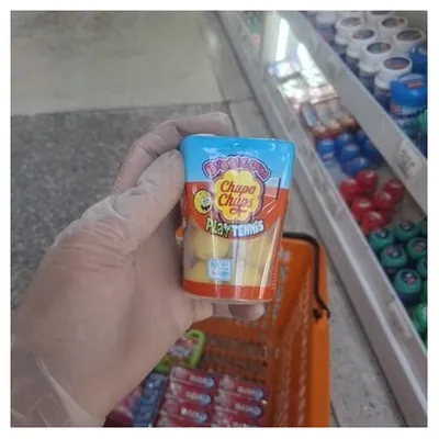Chupa Chups жевательный мармелад Tennis Ball в стакане, 90 г