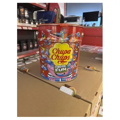 Chupa Chups леденцы на палочке The Best Of в жестяной банке, 150 шт.