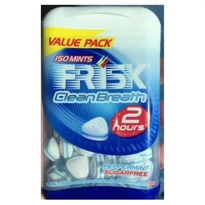 Frisk Peppermint mints in bottle, 150 pcs