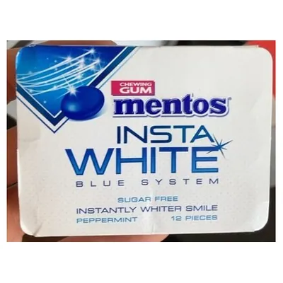 Mentos Gum Insta White chewing gum, 8 blisters