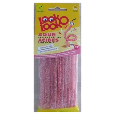 LOL sour strawberry cables chewy candy, 90 g
