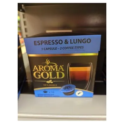 Aroma Gold Espresso & Lungo coffee capsules, 128 g