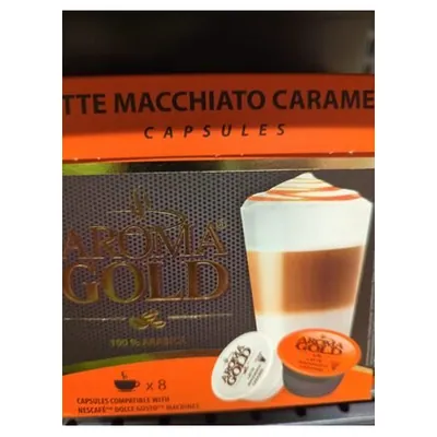 Aroma Gold Latte Macchiato Caramel coffee capsules, 180 g