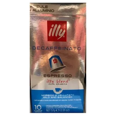 Illy кофе в капсулах Nespresso Decaffeinato, 57 g