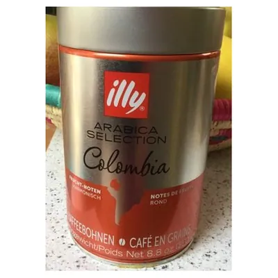 Illy кофе в зернах Monoarabica Columbien в жестяной банке, 250 г