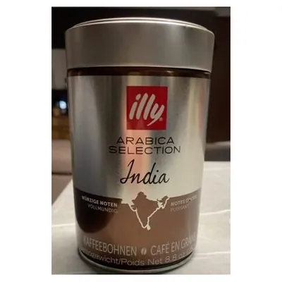 Illy кофе в зернах Monoarabica India, ж/б, 250 г