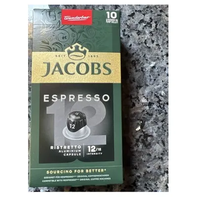 Jacobs Nespresso Espresso 12 Ristretto coffee capsules, 52 g