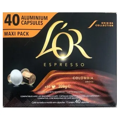 L'Or кофе в капсулах Nespresso Colombia, 208 г