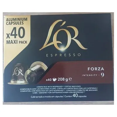 L'Or кофе в капсулах Nespresso Forza, 208 г