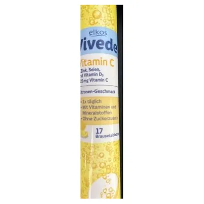 Edeka vitamin C + zinc effervescent tablets, 17 pcs.