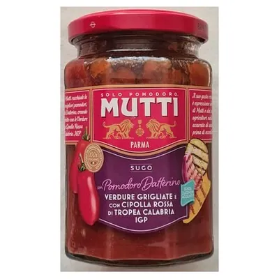 Mutti Sugo con Verdure Grigliate tomato sauce with grilled vegetables, 280 g