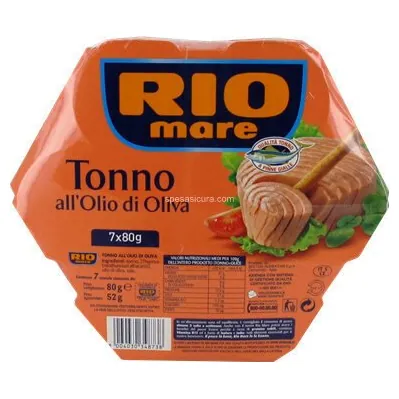 Rio Mare tuna in olive oil, 560 g (7x80 g)