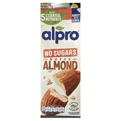 Alpro миндальный растительный напиток несладкий, 1 л