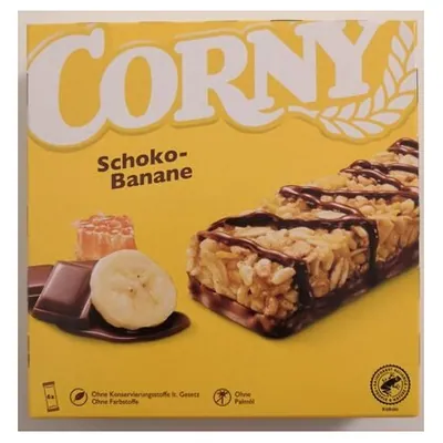 Corny мюсли-батончик с шоколадом и бананом