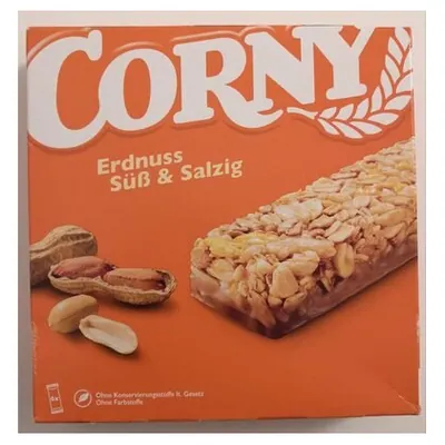 Corny мюсли-батончик с арахисом сладкий и соленый