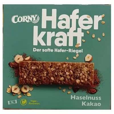 Corny Haferkraft злаковый батончик с фундуком и какао