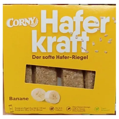 Corny Haferkraft злаковый батончик с бананом