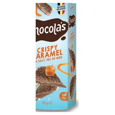 Chocola's Caramel Sea Salt молочный шоколад с солёной карамелью в завивитках, 80 г