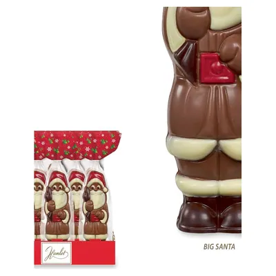Big chocolate Santa Claus clipbag, 125 g