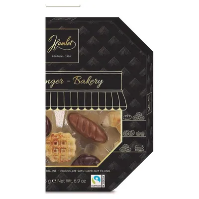 Шоколадные конфеты с начинкой из фундука Bakery, с окошком, 195 г