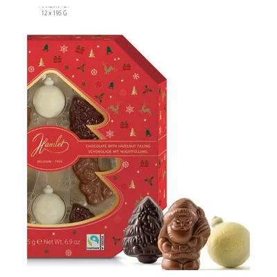 Winter Christmas assortment of chocolates with hazelnut filling, 195 g