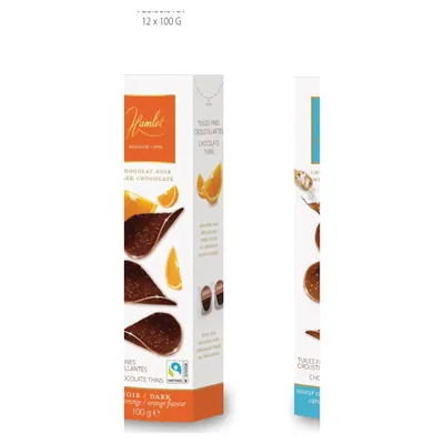 Hamlet Thins Dark-Orange chocolate, 100 g
