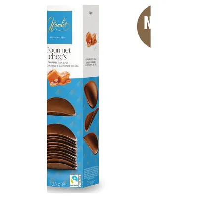 Hamlet Gourmet Choc's Caramel Sea Salt chocolate, 125 g