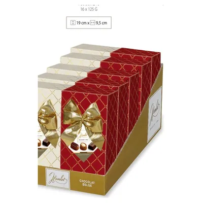 Chesterfield Red & White with Bow chocolate, 250 g
