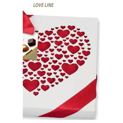 Шоколад Valentine Heart White / Red with Ribbon, 250 г