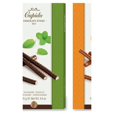 Mint chocolate sticks, 125 g
