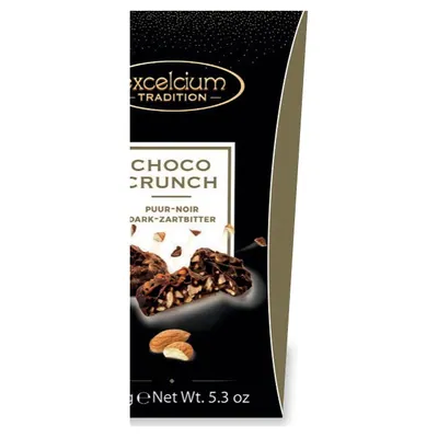 Темный шоколад с хрустящими кусочками choco crunch, 150 г
