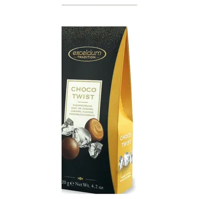 Choco Twist шоколадные конфеты карамель, 120 г