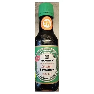 Kikkoman less salt soy sauce, 150 ml