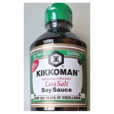 Kikkoman less salt soy sauce, 975 ml