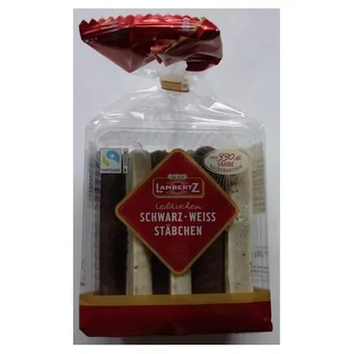 Lambertz gingerbread sticks in dark and white chocolate "Stäbchen", 226 g