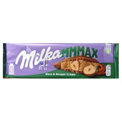 Milka шоколад с нугой и орехами, 300 г