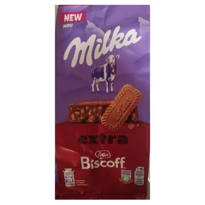 Milka шоколад с печеньем Biscoff, 190 г