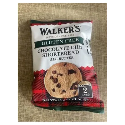Walkers gluten free chocolate chip shortbread, 30 g
