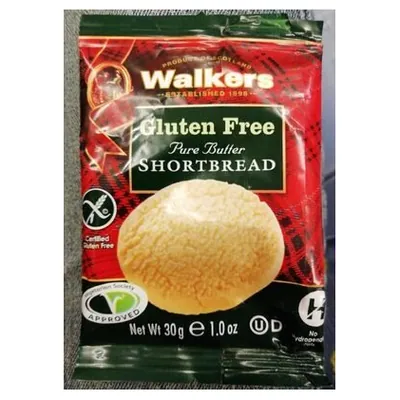 Walkers gluten free shortbread rounds, 30 g