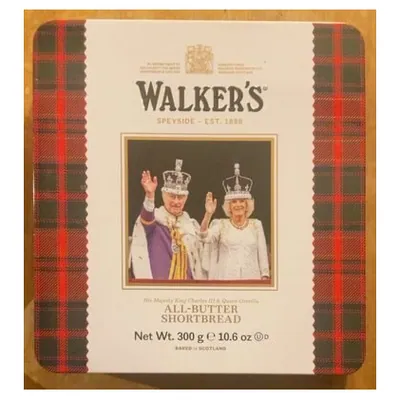 Walkers печенье в жестяной коробке King Charles III & Camilla, 300 г