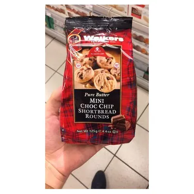 Walkers мини-печенье с шоколадной крошкой в пакете, 125 г
