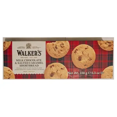 Walkers песочное печенье с солёной карамелью и молочным шоколадом, 150 г