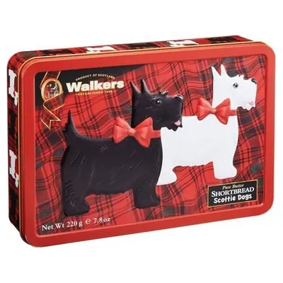 Walkers прямоугольное песочное печенье в форме собаки Scottie, 220 г
