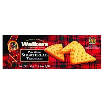 Walkers песочное печенье в виде треугольников, 150 г